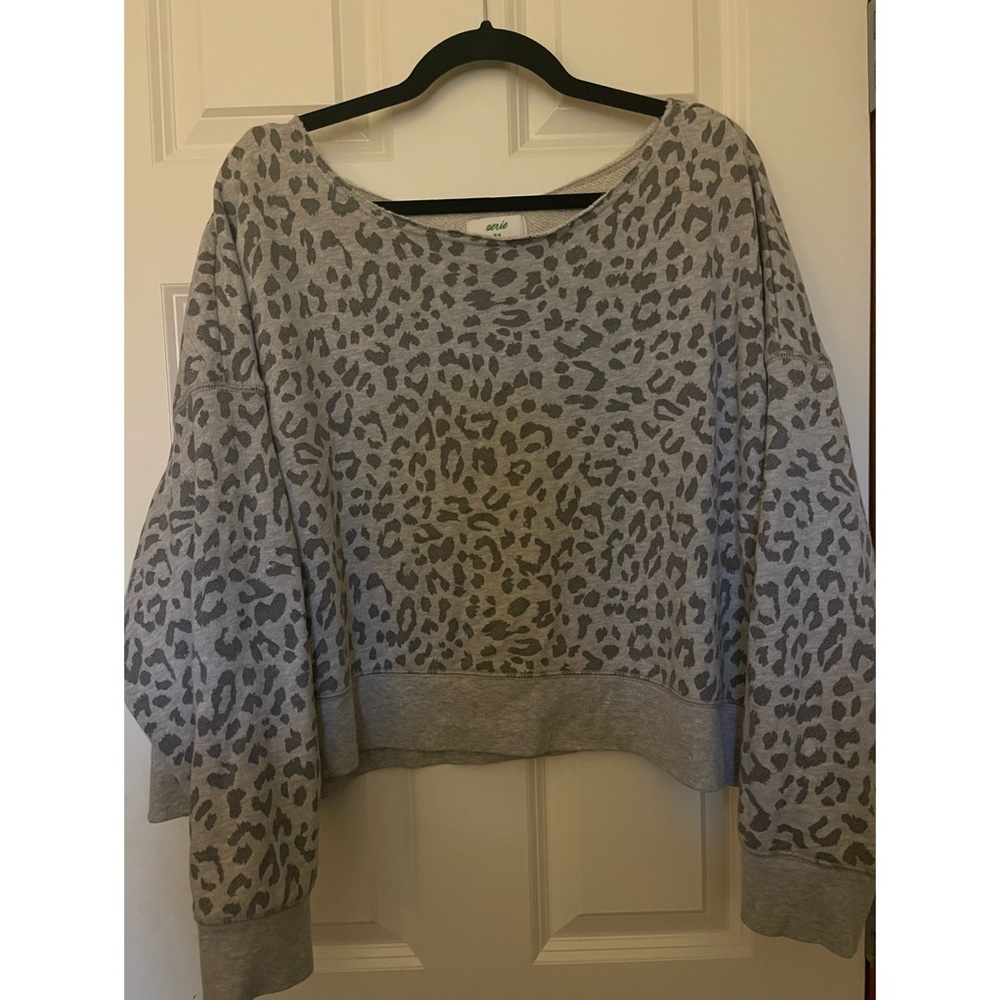 Aerie off-the-shoulder cropped sweatshirt